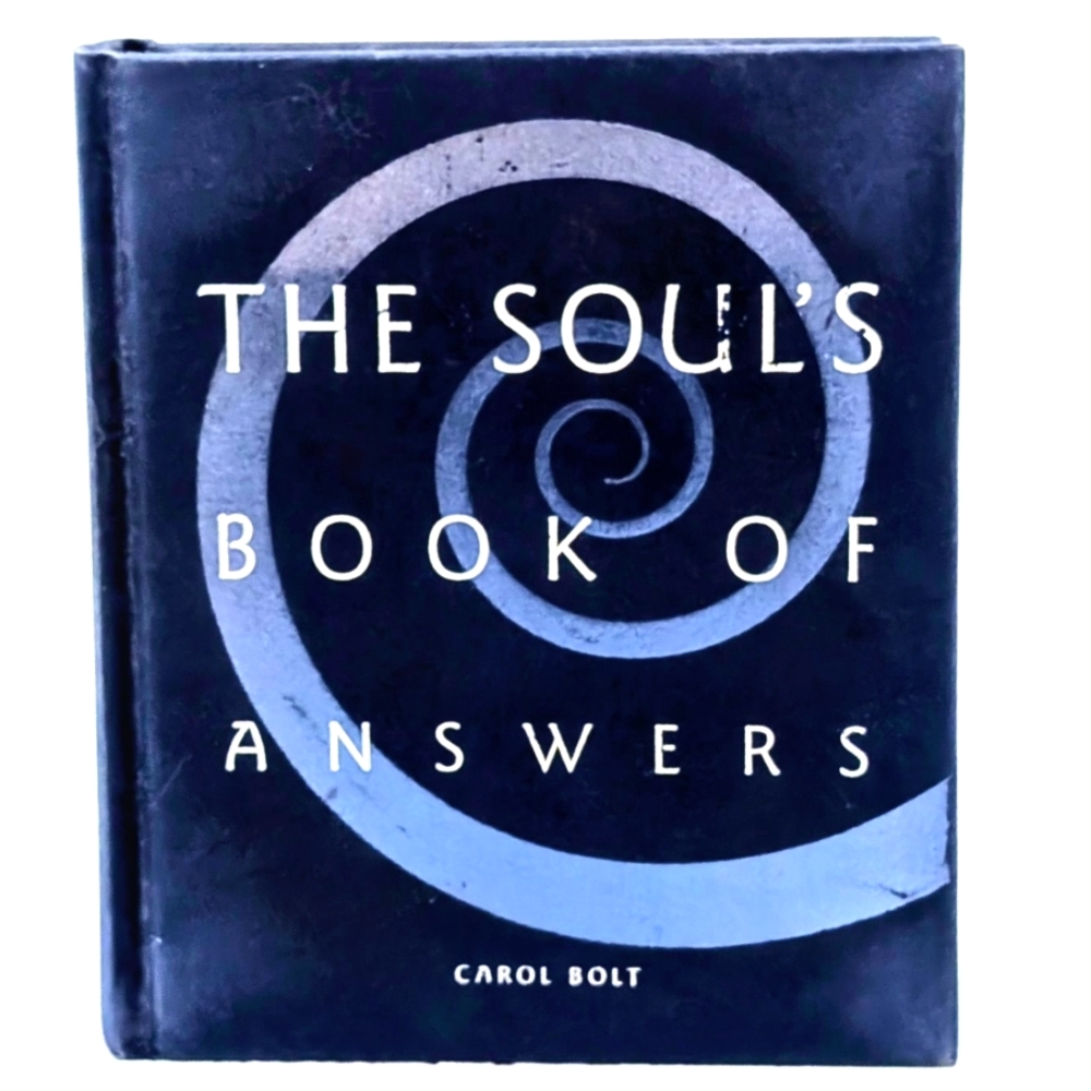 The Soul's Book of Answers Carol Bolt Blue Velvet Hardcover Inspirational Gift